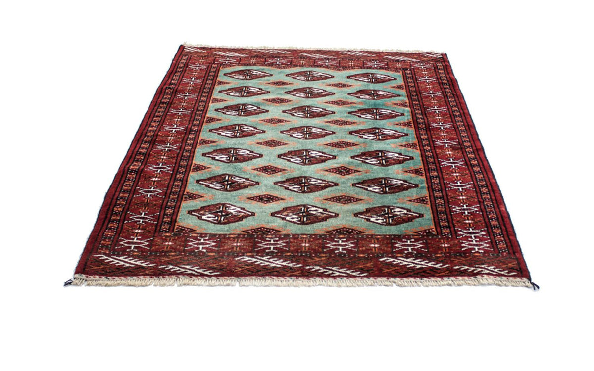 Turkaman-tæppe - 124 x 100 cm - turkis