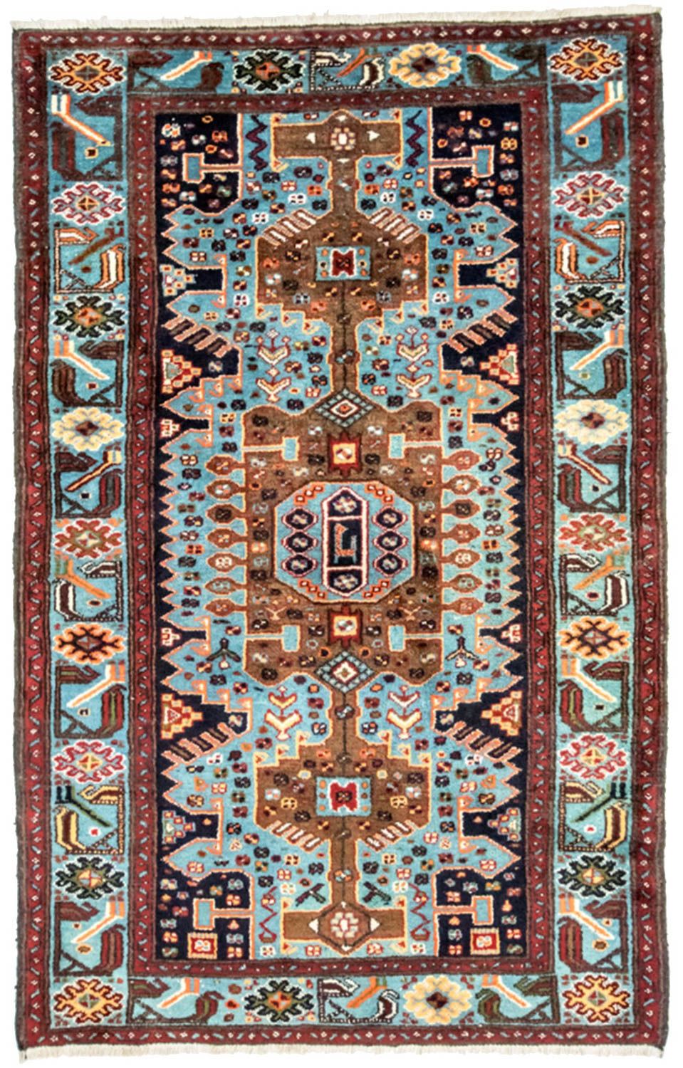 Persisk tæppe - Nomadisk - 199 x 130 cm - blå
