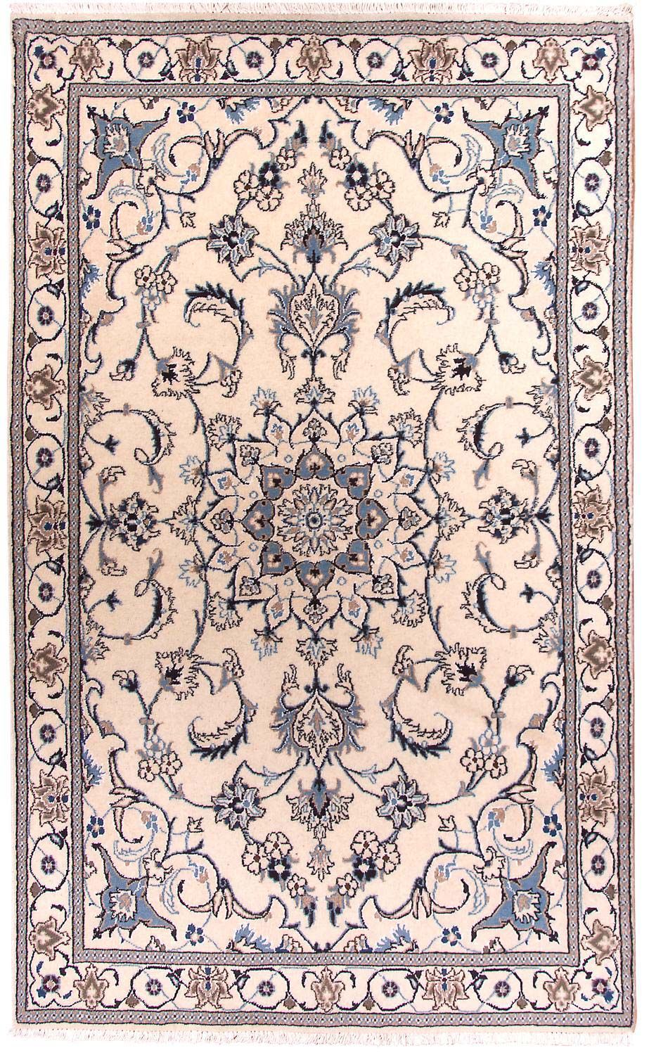 Persisk tæppe - Nain - 202 x 120 cm - beige