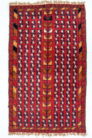 Baluch-tæppe - 126 x 73 cm - rød