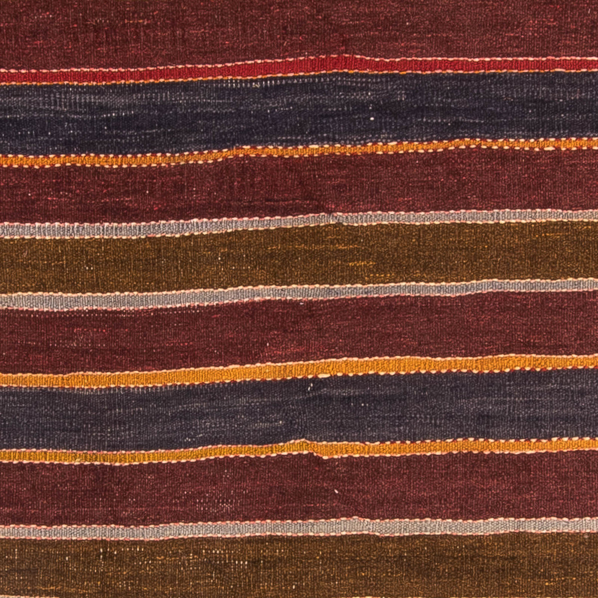 Kelim-tæppe - gammelt firkantet  - 155 x 135 cm - flerfarvet