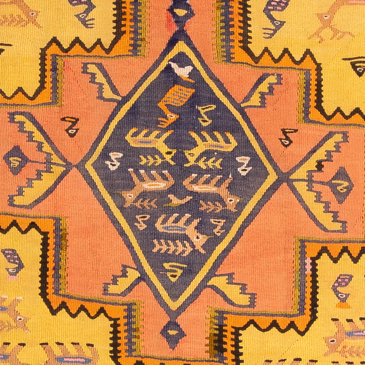 Løber Kelim-tæppe - gammelt - 280 x 147 cm - flerfarvet
