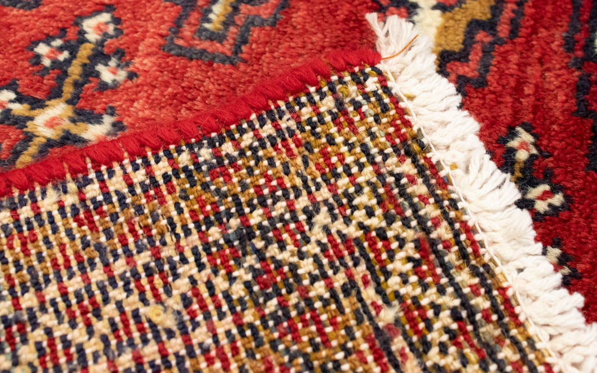 Løber Turkaman-tæppe - 100 x 50 cm - rød