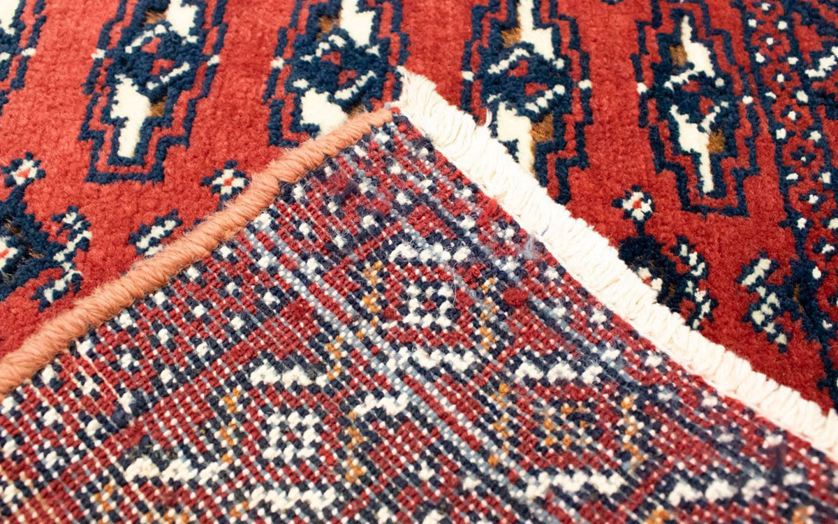 Løber Turkaman-tæppe - 100 x 50 cm - rød