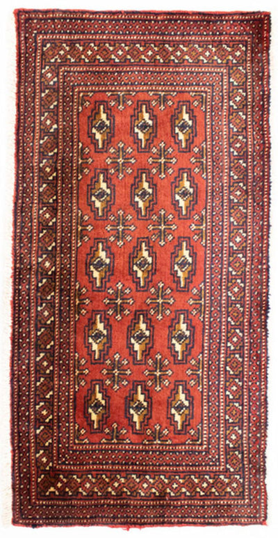 Turkaman-tæppe 50x100cm - Persisk tæppe
