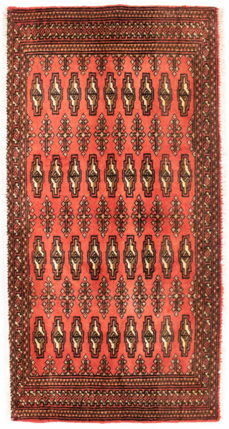 Løber Turkaman-tæppe - 100 x 50 cm - rust