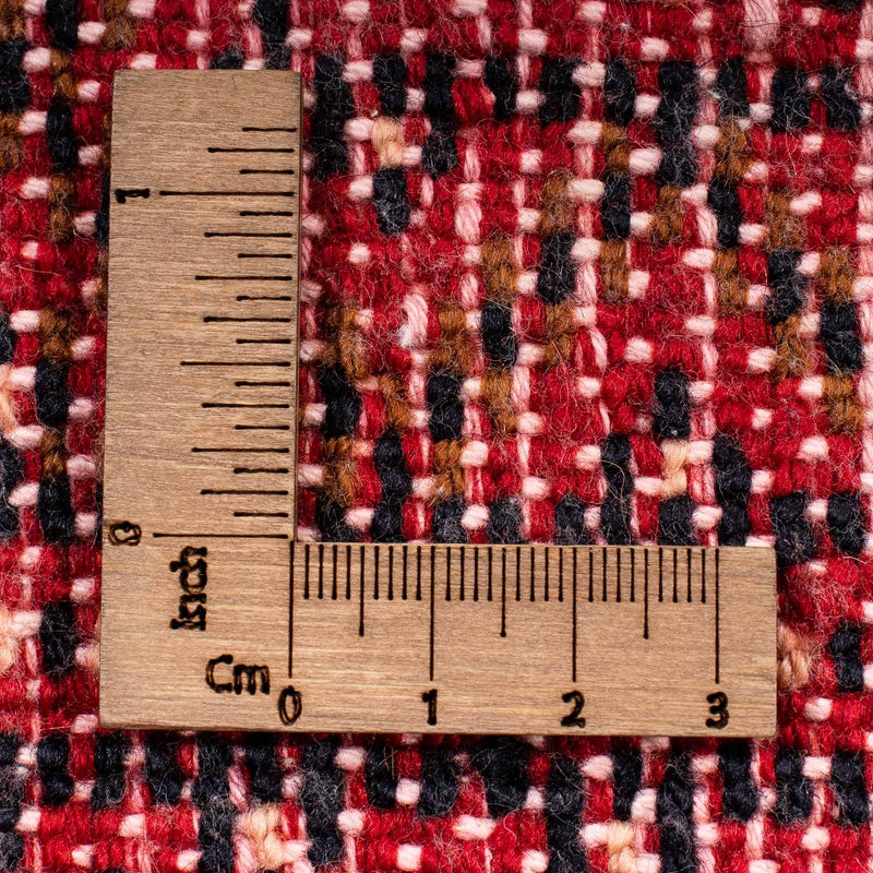 Løber Turkaman-tæppe - 100 x 50 cm - mørkerød