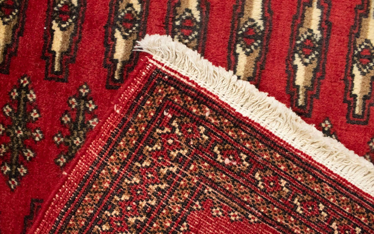 Turkaman-tæppe - 130 x 60 cm - rød