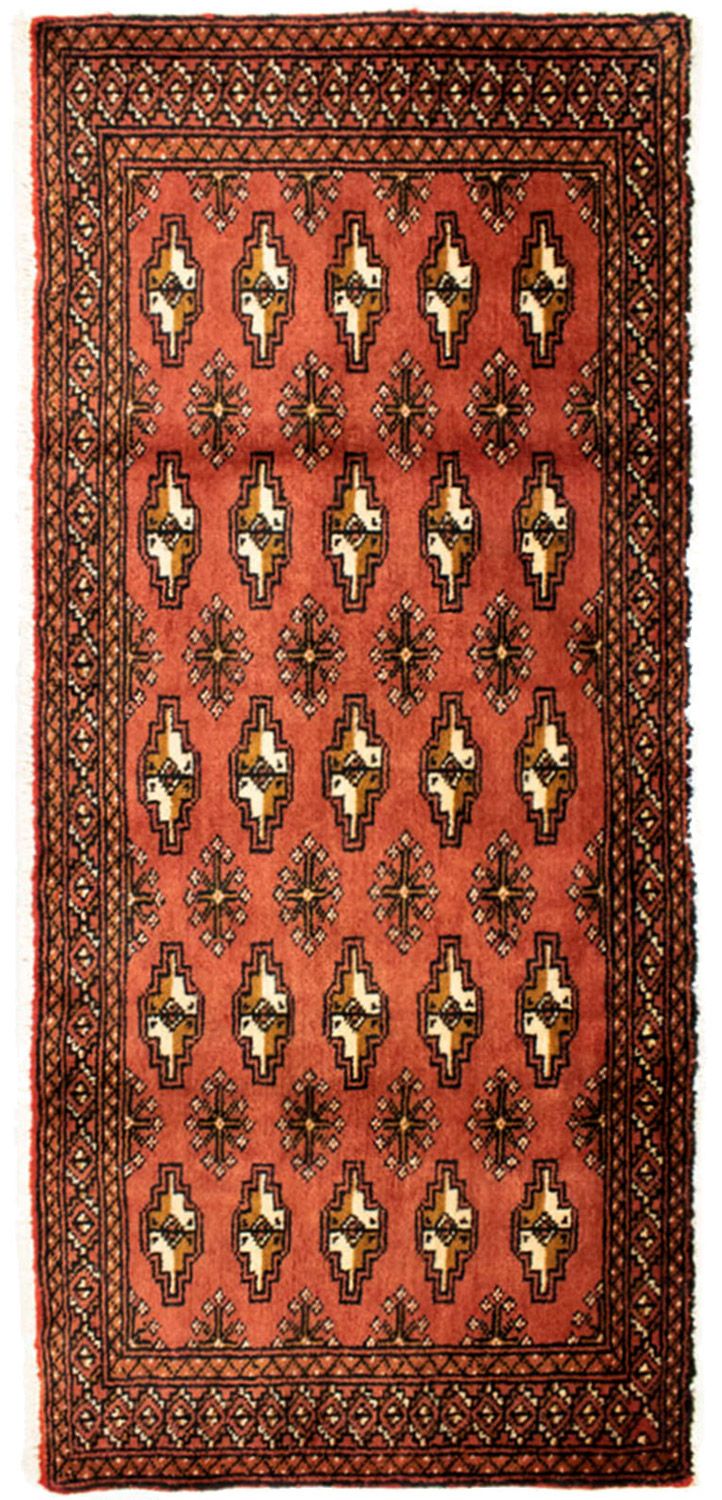 Turkaman-tæppe - 130 x 60 cm - rust
