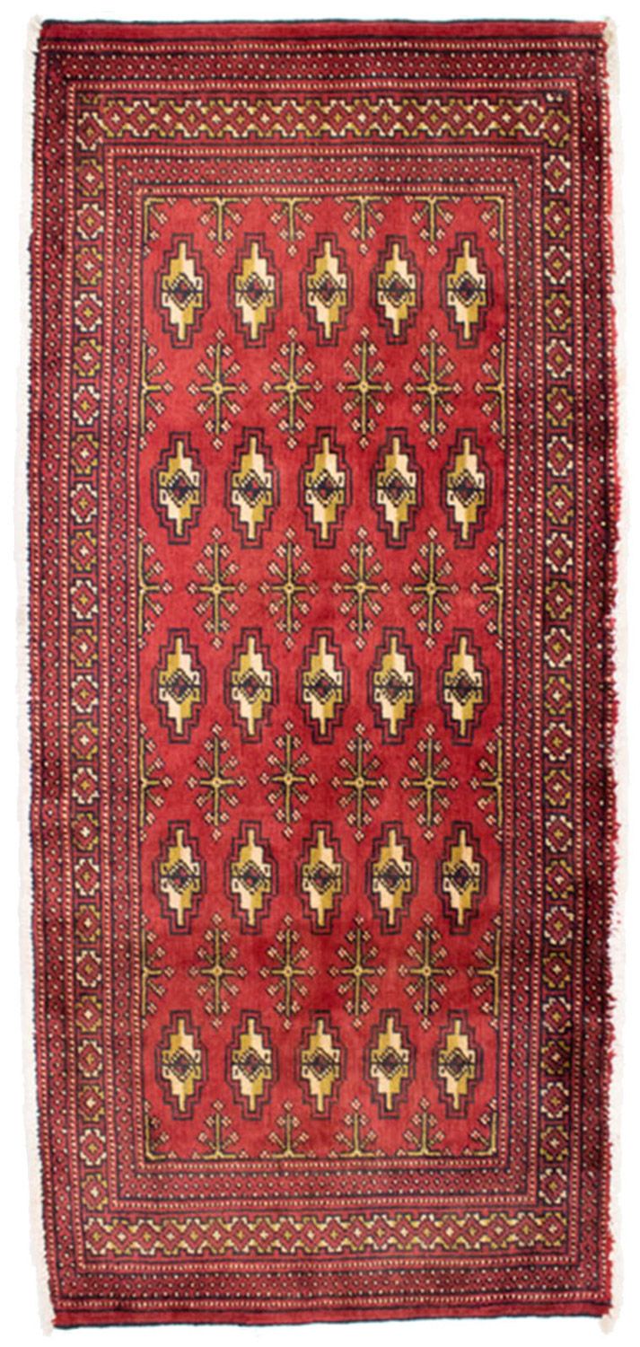Turkaman-tæppe - 130 x 60 cm - rød