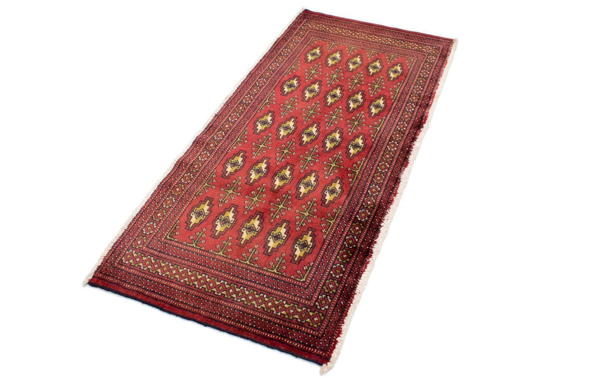Turkaman-tæppe - 130 x 60 cm - rød
