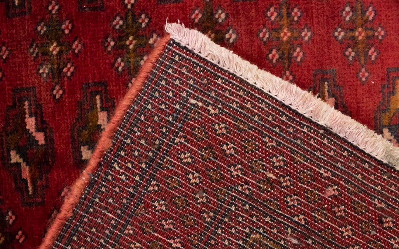 Turkaman-tæppe - 130 x 60 cm - rød