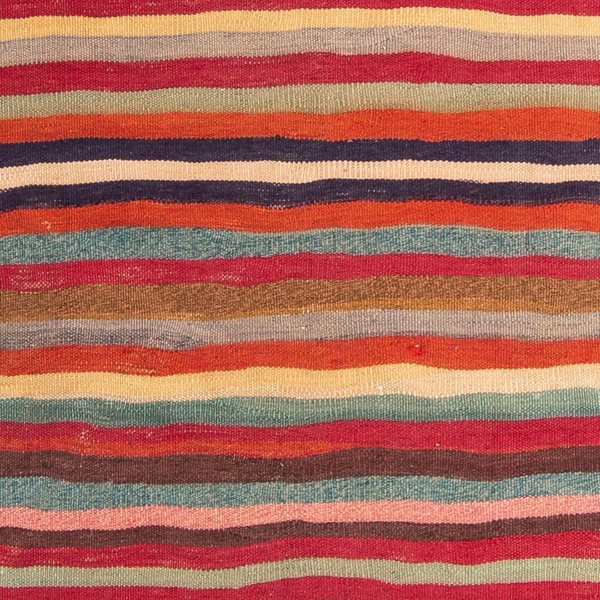 Kelim-tæppe - gammelt - 190 x 145 cm - flerfarvet
