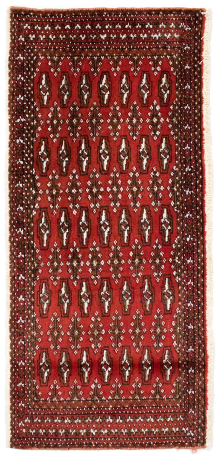 Turkaman-tæppe - 130 x 60 cm - rød