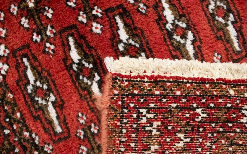 Turkaman-tæppe - 130 x 60 cm - rød