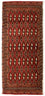 Turkaman-tæppe - 130 x 60 cm - rød