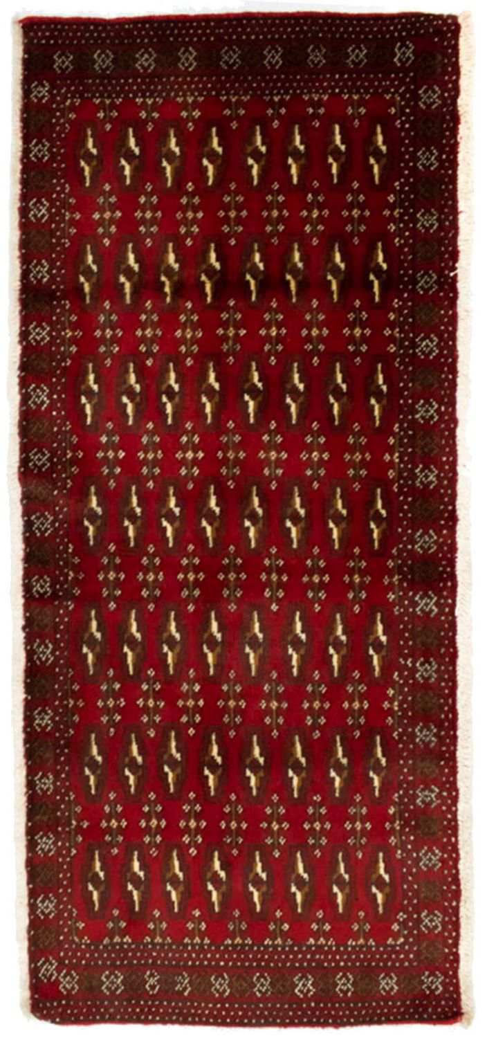 Turkaman-tæppe - 130 x 60 cm - rød
