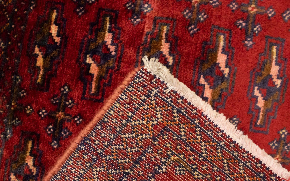 Turkaman-tæppe - 130 x 60 cm - rød