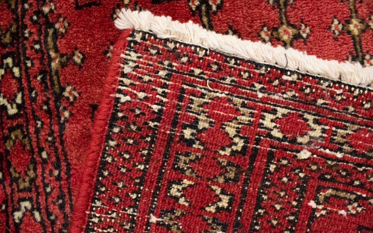 Turkaman-tæppe - 130 x 60 cm - rød