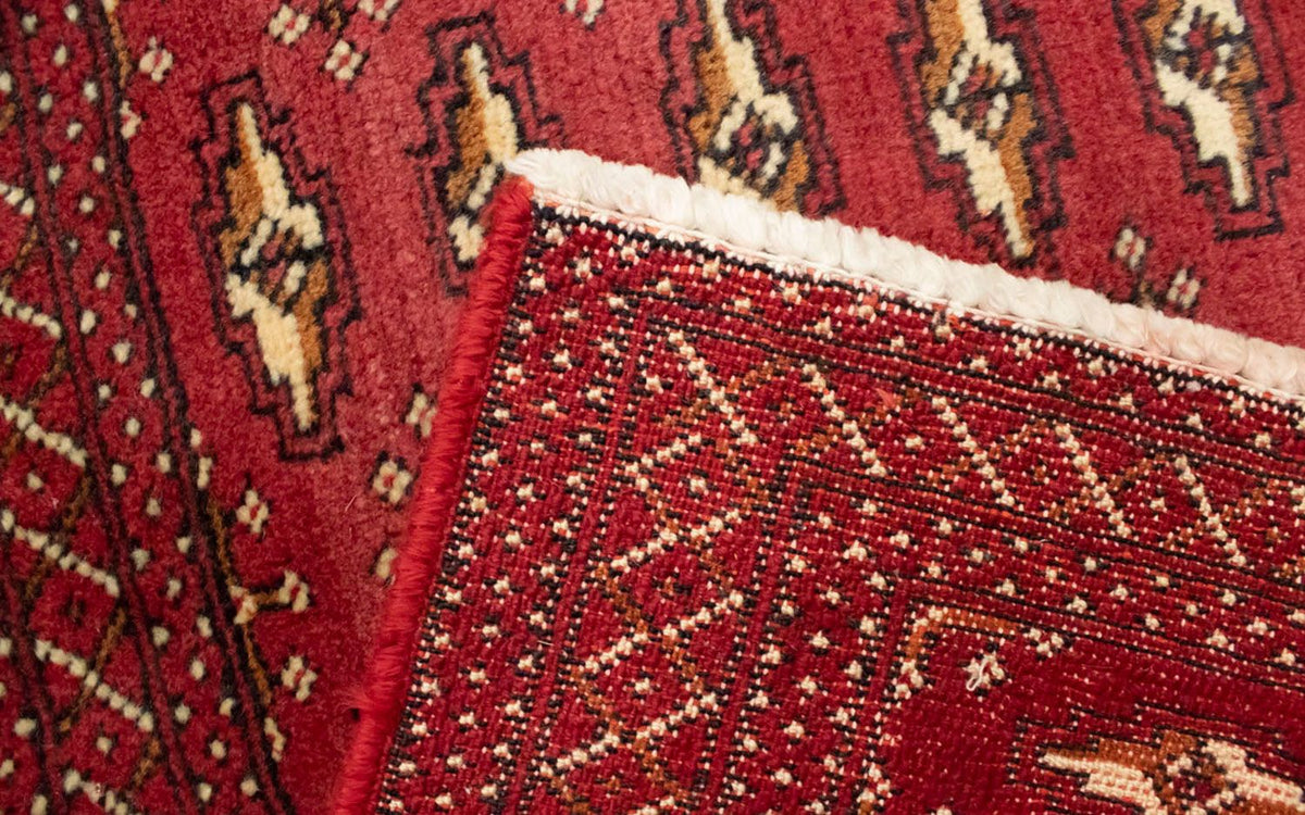 Turkaman-tæppe - 130 x 60 cm - rød