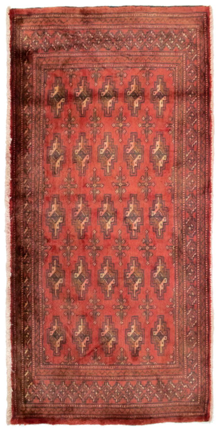 Turkaman-tæppe - 130 x 60 cm - rust