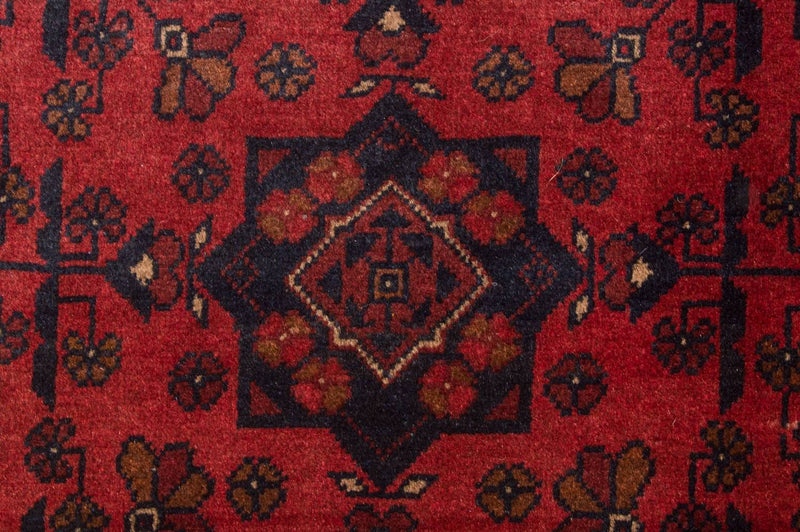 Afghansk tæppe - Kunduz - 186 x 122 cm - rød