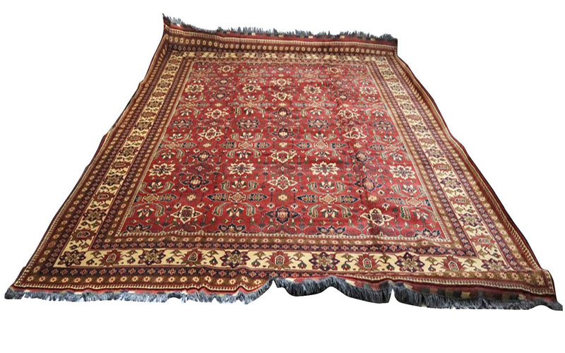 Afghansk tæppe - Hatshlu - 492 x 401 cm - rød