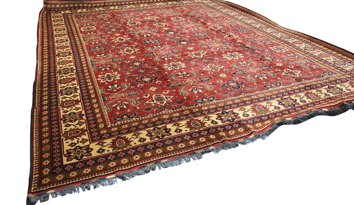 Afghansk tæppe - Hatshlu - 492 x 401 cm - rød