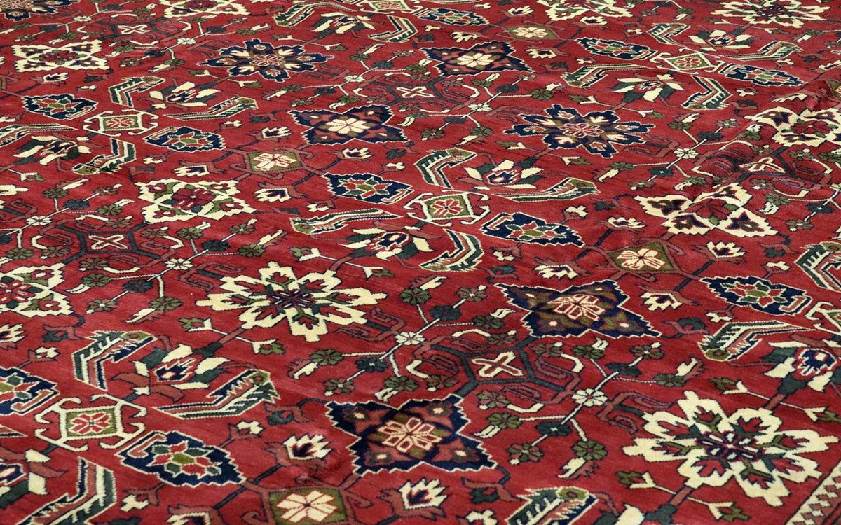 Afghansk tæppe - Hatshlu - 492 x 401 cm - rød