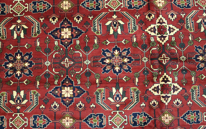 Afghansk tæppe - Hatshlu - 492 x 401 cm - rød