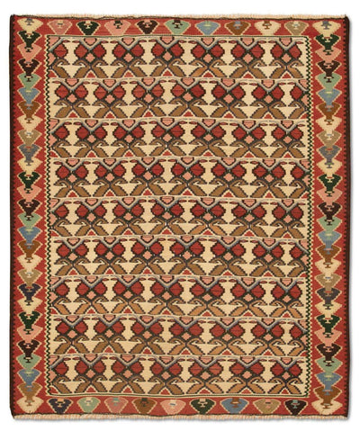 Antikt kilim Tæppe 119x143cm