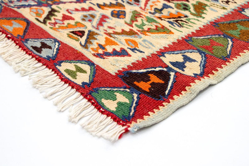 Kelim-tæppe - gammelt - 153 x 119 cm - blå