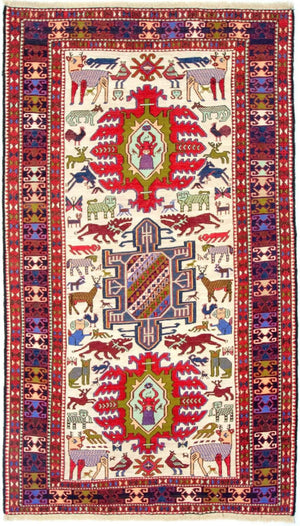 Kelim-tæppe - orientalsk - 212 x 118 cm - beige