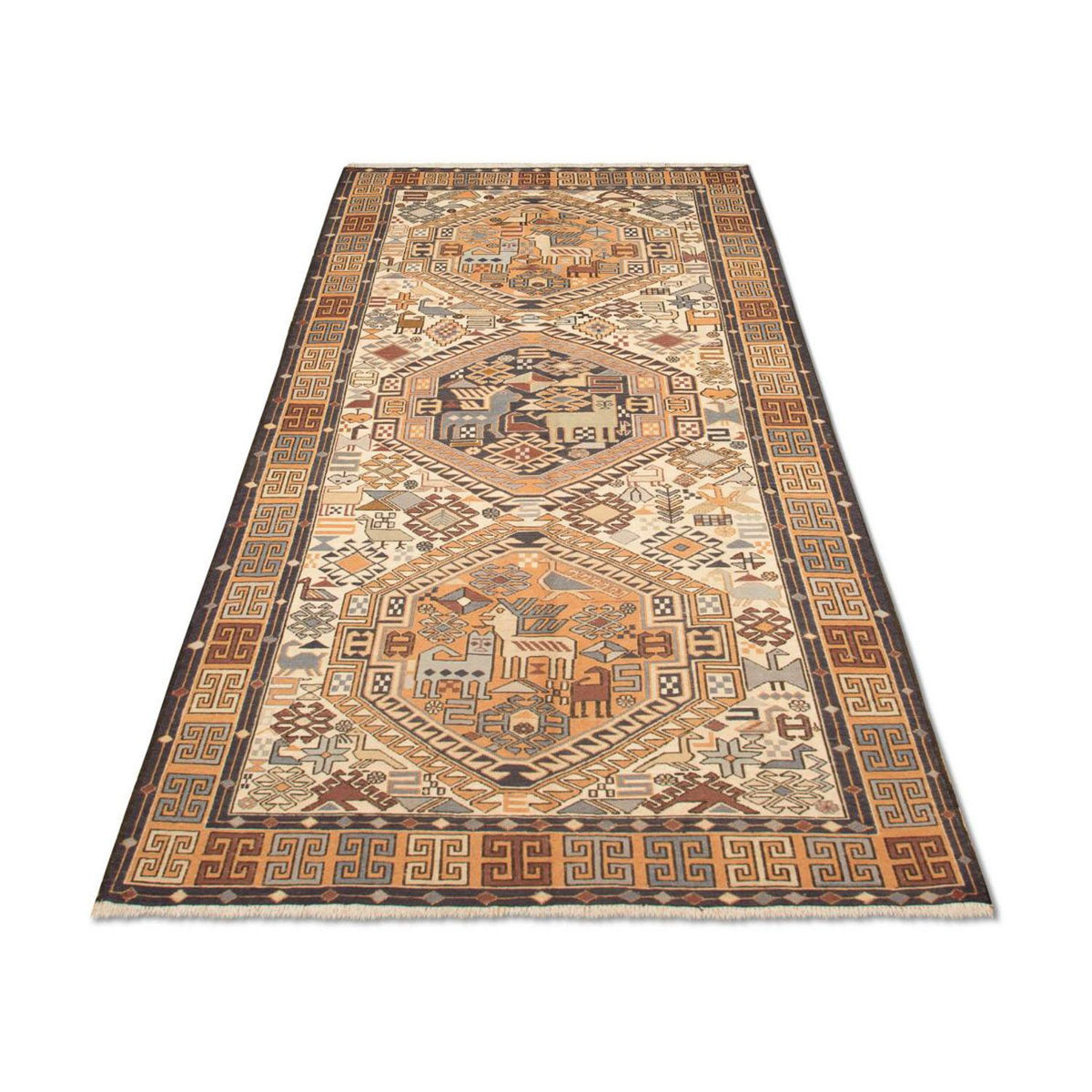 Løber Kelim-tæppe - orientalsk - 210 x 115 cm - beige