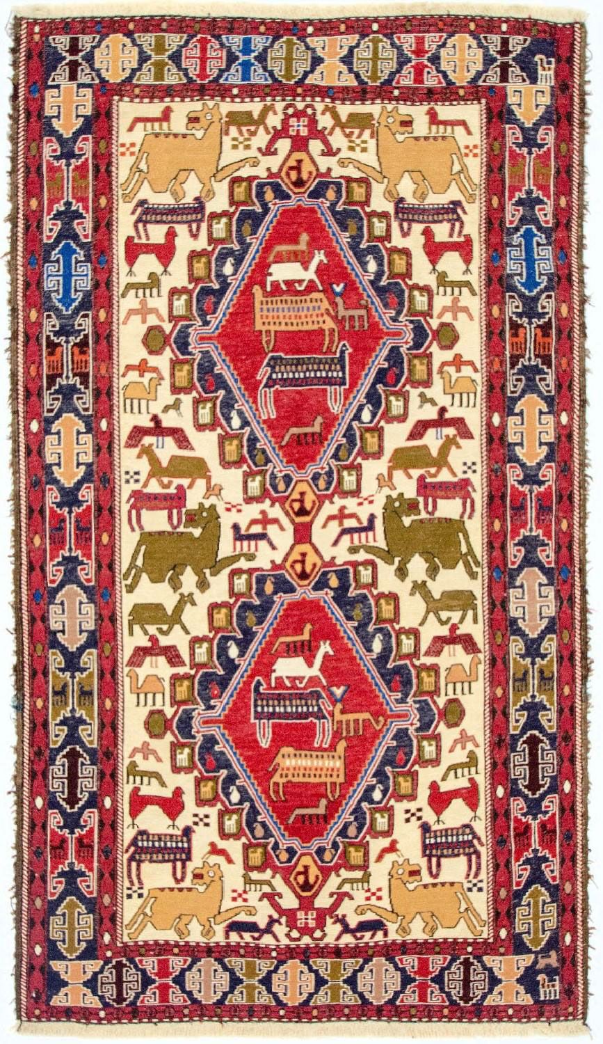 Kelim-tæppe - orientalsk - 192 x 110 cm - beige