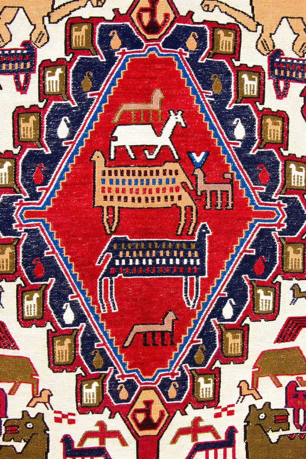 Kelim-tæppe - orientalsk - 192 x 110 cm - beige