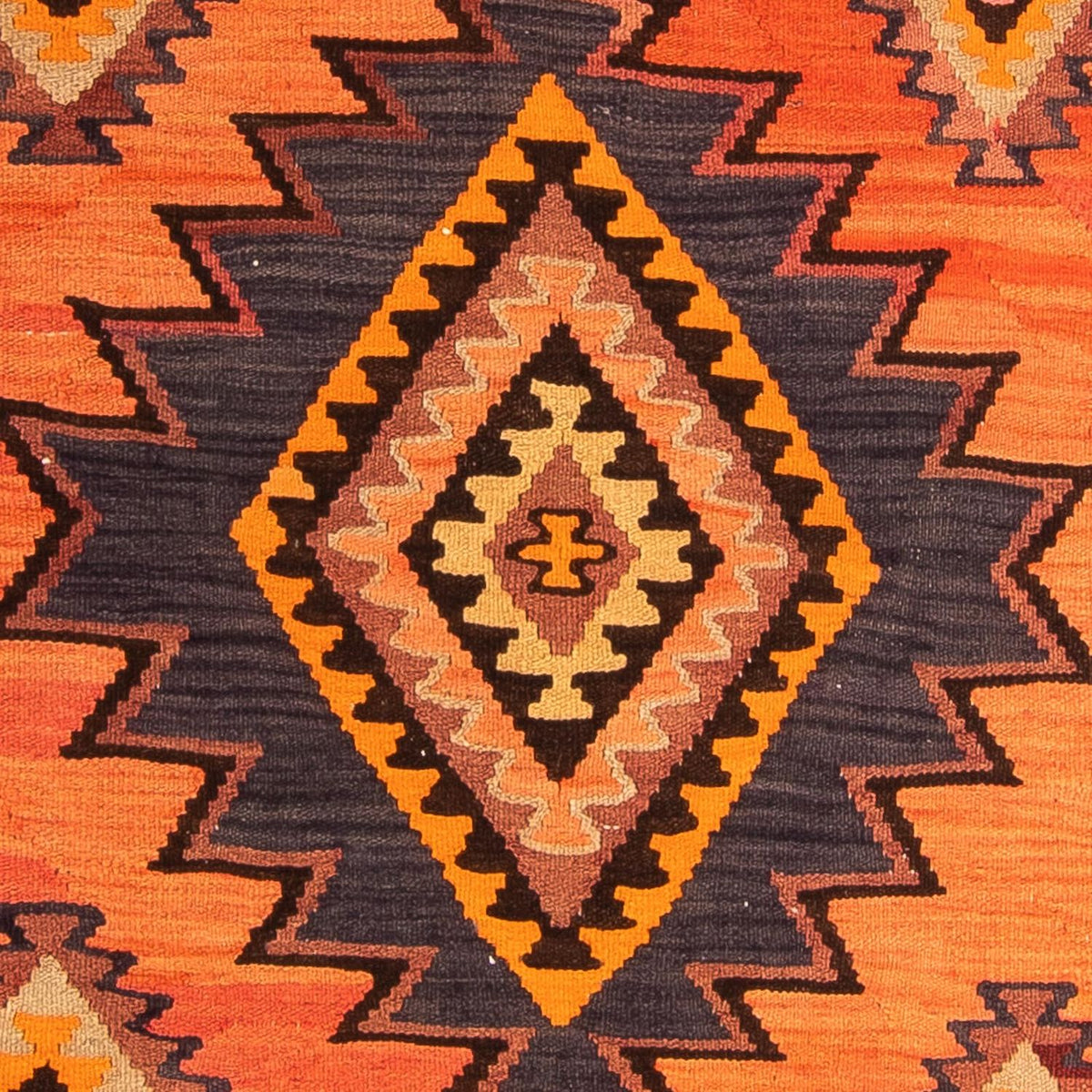 Løber Kelim-tæppe - gammelt - 275 x 140 cm - flerfarvet