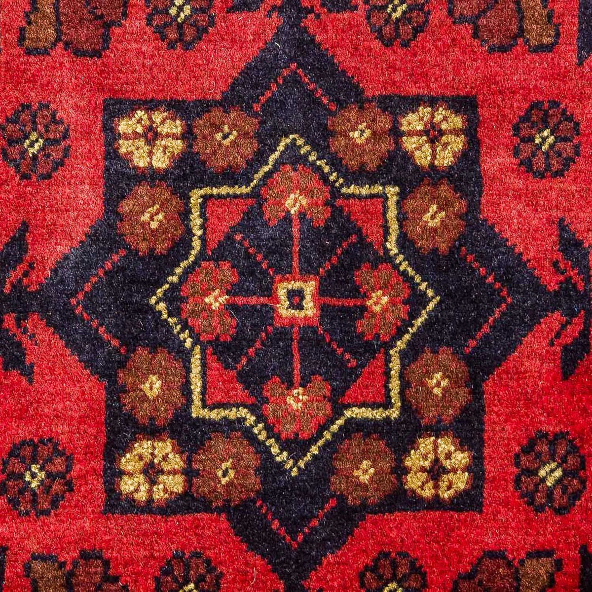 Afghansk tæppe - Kunduz - 196 x 124 cm - rød