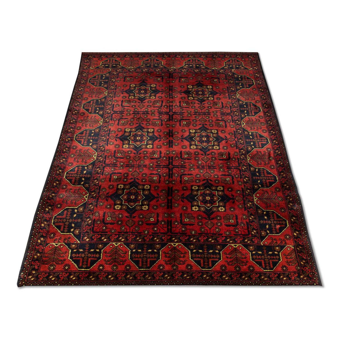 Afghansk tæppe - Kunduz - 196 x 124 cm - rød