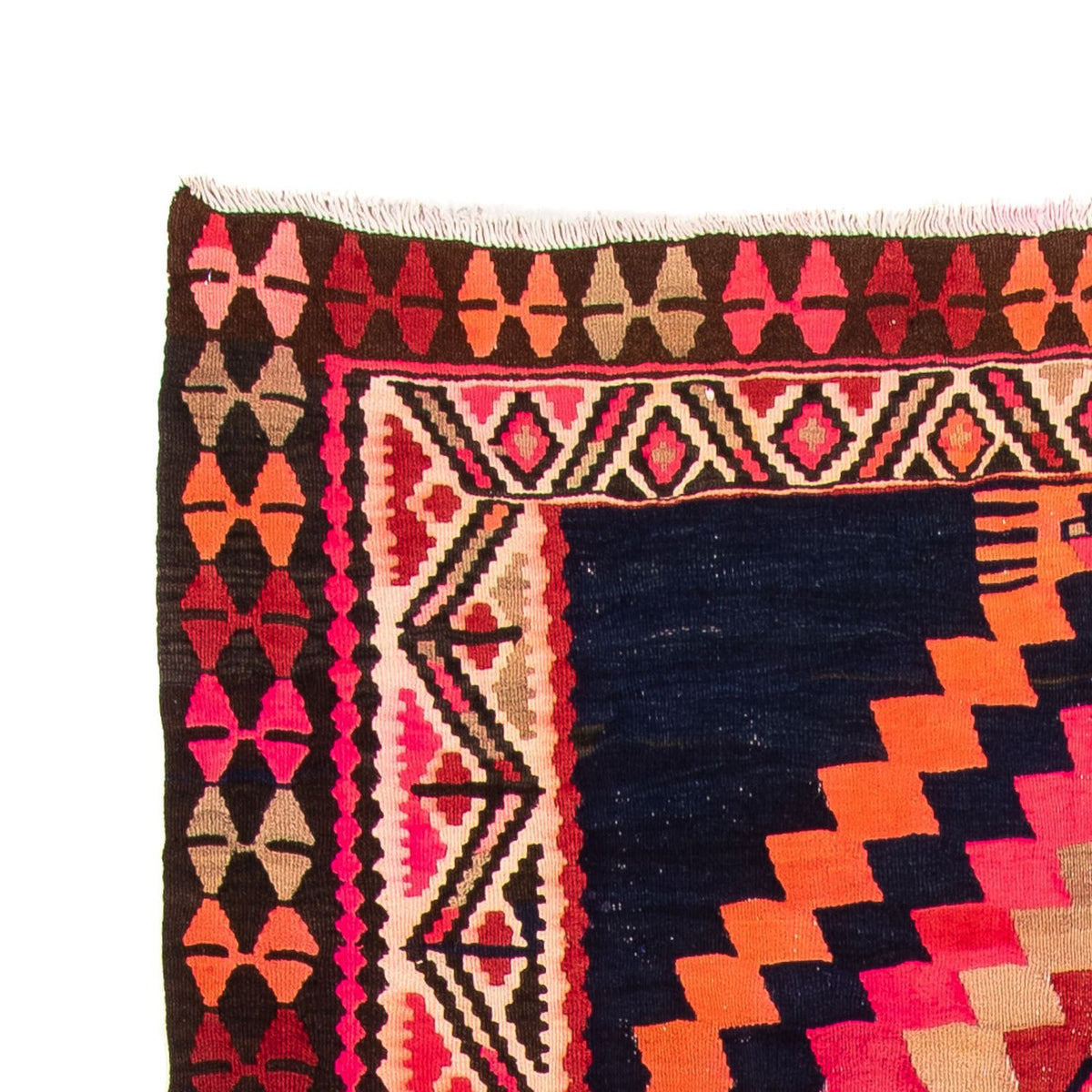 Kelim-tæppe - gammelt - 290 x 153 cm - flerfarvet