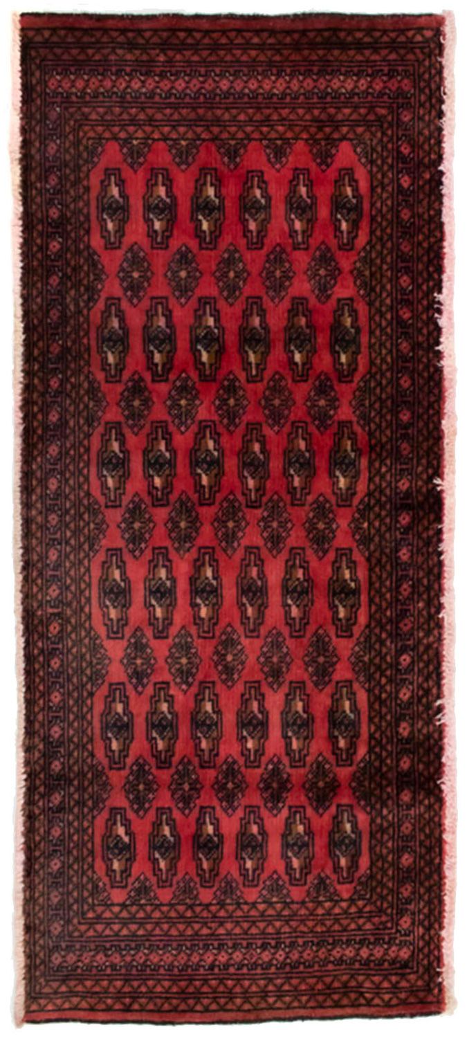 Turkaman-tæppe - 130 x 60 cm - rød