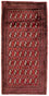 Turkaman-tæppe - 130 x 60 cm - rød