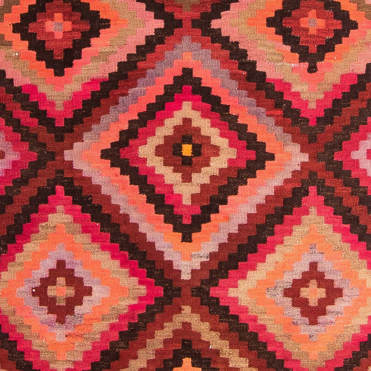 Løber Kelim-tæppe - gammelt - 370 x 140 cm - flerfarvet