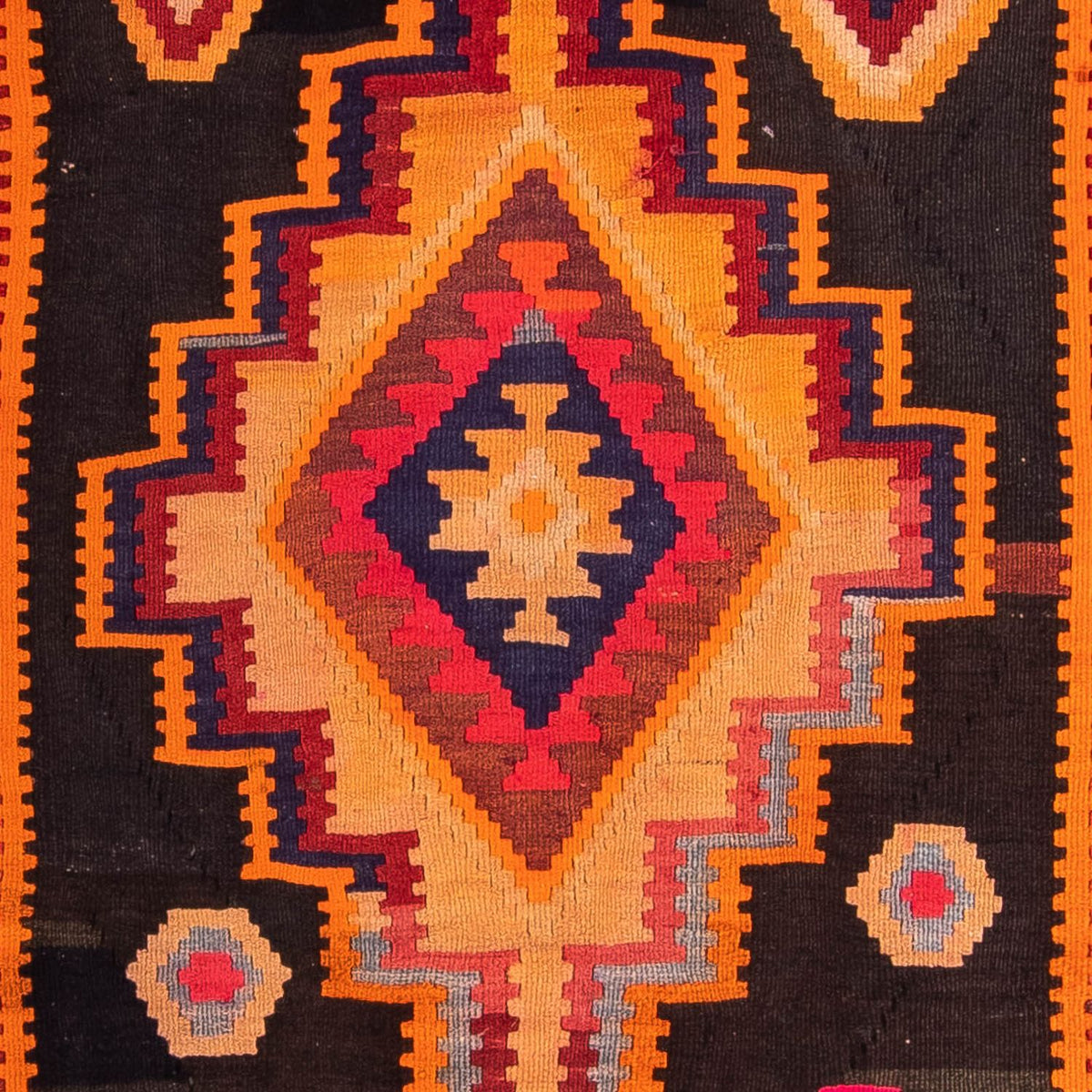 Løber Kelim-tæppe - gammelt - 320 x 155 cm - flerfarvet