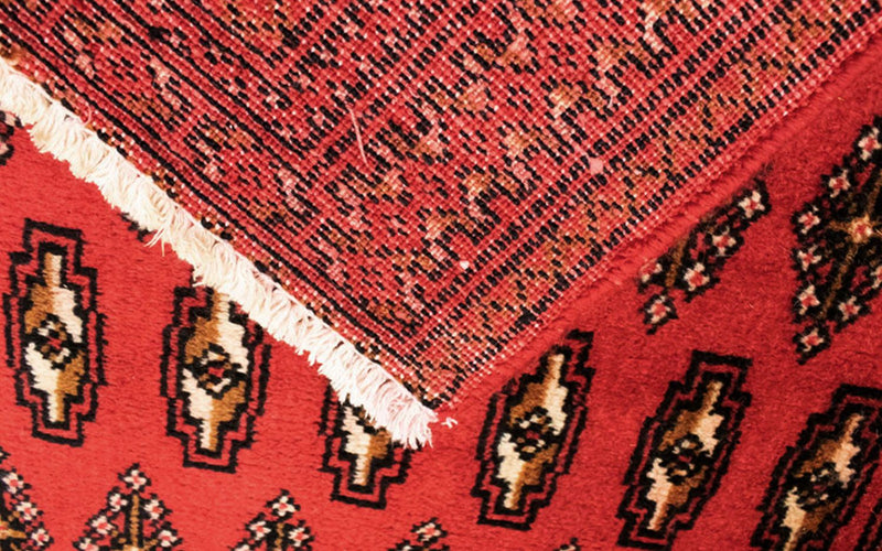 Turkaman-tæppe - 130 x 60 cm - rød