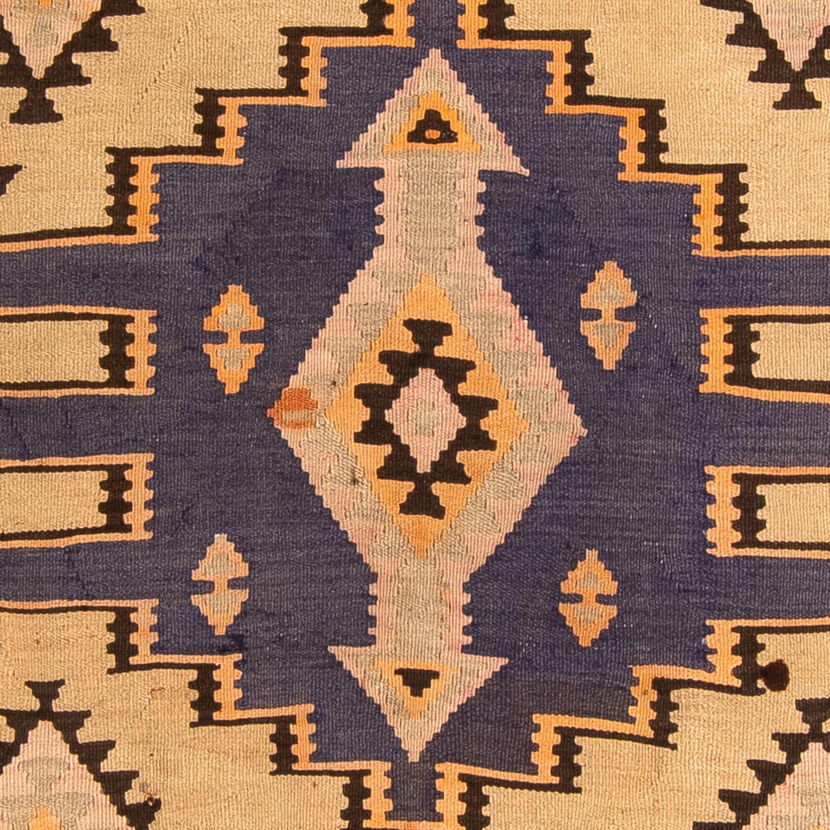 Kelim-tæppe - gammelt - 265 x 140 cm - flerfarvet