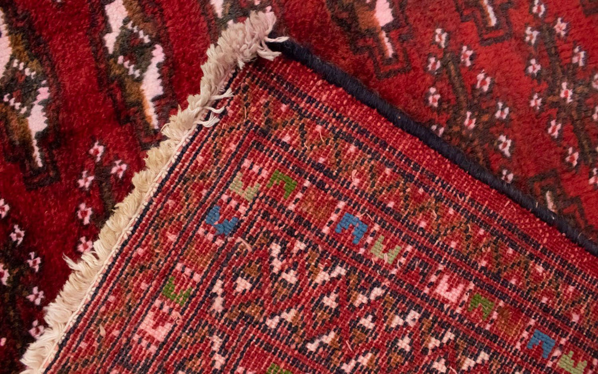 Turkaman-tæppe - 130 x 60 cm - rød
