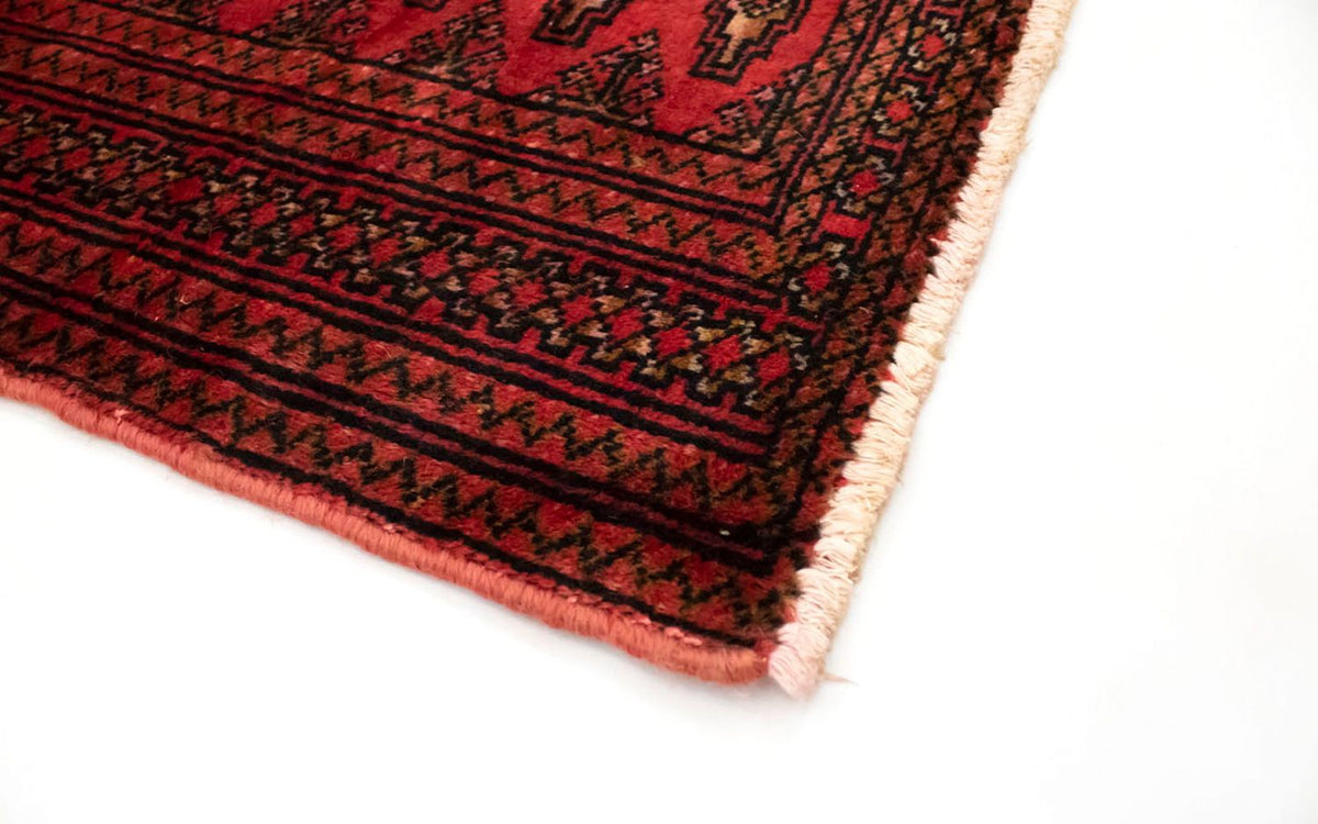 Turkaman-tæppe - 130 x 60 cm - rød