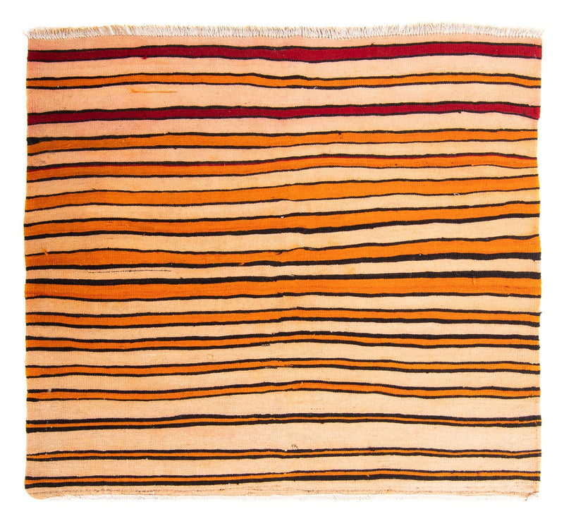 Kelim-tæppe - gammelt - 145 x 130 cm - flerfarvet