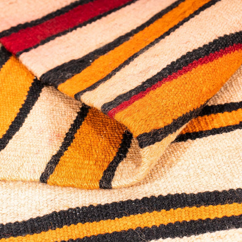 Kelim-tæppe - gammelt - 145 x 130 cm - flerfarvet